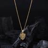 Элегантное ожерелье с подвеской Ангельский Щит Стильное Длинное Ожерелье Портативная Цепочка на Шею с Подвеской Ангельский Щит из Нержавеющей Стали