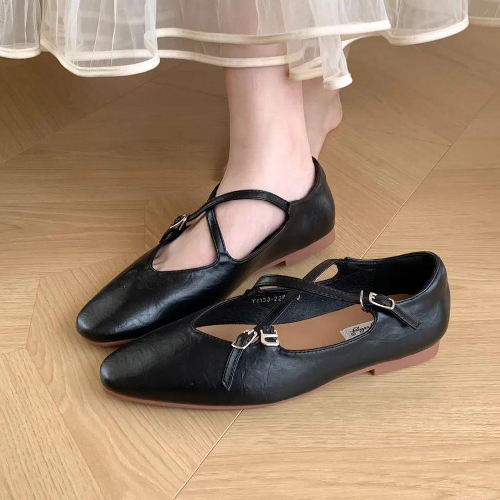 Мода Bailamos 2024 Новые женские балетки Мягкие туфли Мэри Джейн Модные неглубокие женские повседневные уличные туфли для платья Плоские балетки Mujer