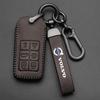 rcmjh6 High Quality Leather Car Key Case Cover Protector Shell Holder For Volvo S40 S60 S80 S90 XC60 XC70 XC90 V40 V60 Auto Accessories