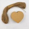 100pcs Heart Shaped Paper Tags with 20 Meter Hemp Rope Red Heart Price Tag Craft Hang Tags Love Tag Paper Blank Cards Label