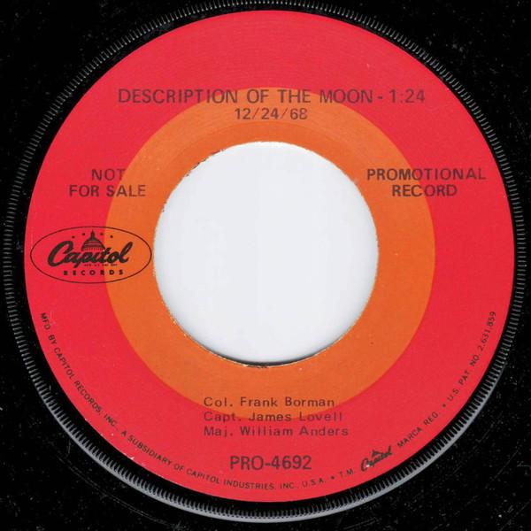 7-дюймовая пластинка VARIOUS - Описание Луны PRO4692PROMO Capitol Records 1969 США Саундтреки и мюзиклы Б/У