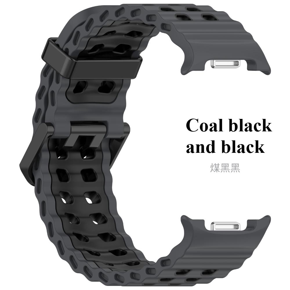 Морской ремешок для Samsung Galaxy Watch 8 Classic Аксессуары Двухцветный Спортивный силиконовый браслет Ремешки для Galaxy Watch 8 40 мм 44 мм