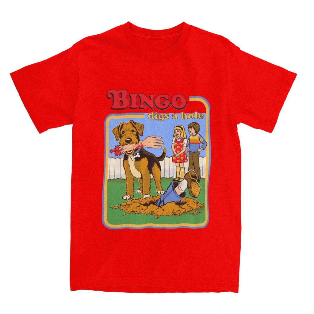 Мужские и женские винтажные футболки с ужасами и темным искусством Bingo Digs A Hole, потрясающая одежда из 100% хлопка в стиле 80-х годов, юмористическая футболка