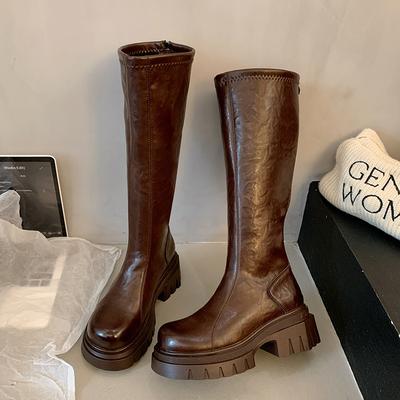 Модные зимние ботинки с круглым носком для женщин, однотонные, 2024, горячая распродажа, однотонные, удобные, женские ботинки для отдыха на открытом воздухе, Botas Mujer