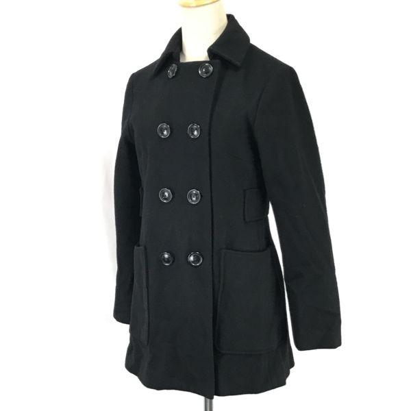 Ships Сделанное в Японии шерстяное короткое пальто-бушлат черного цвета размера S женская верхняя одежда(ИСПОЛЬЗОВАЛ)