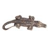 Pure Copper Crocodile Figurines Miniatures Vintage Bronze Animal Statue Desktop