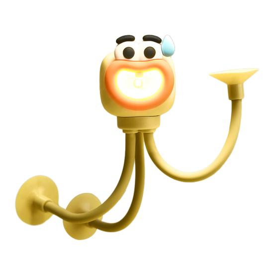 Night Light Creative Shape-Shifting Lighting Adjustable Arm Night Lamp Suction Cup Mini Decorative Lamp for Desk Decor