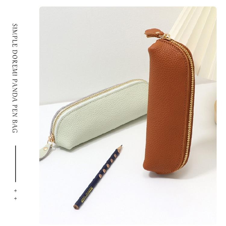 Пенал кожаная косметичка для работы маленькая сумка для ручек на молнии коробка для хранения взрослых настольный органайзер ручки