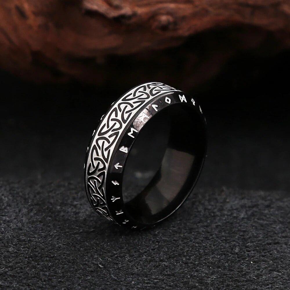 Ретро нержавеющая сталь 316L скандинавское кольцо с рунами викингов для мужчин и женщин модный амулет в стиле панк пара Кольца с узлом Одина викингов ювелирные изделия в подарок