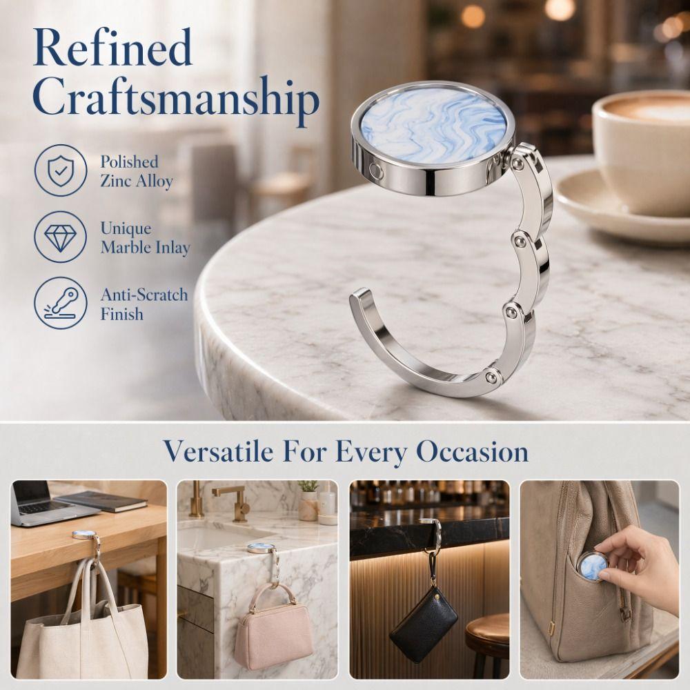 Portable Purse Hook Folding Bag Hanger Foldable Design Table Handbag Holder Outdoor Activities