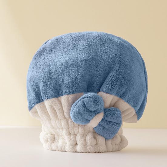 Hair Absorbent Hat Soft Thicken No Shedding Bowknot Dry Hair Breathable Double
