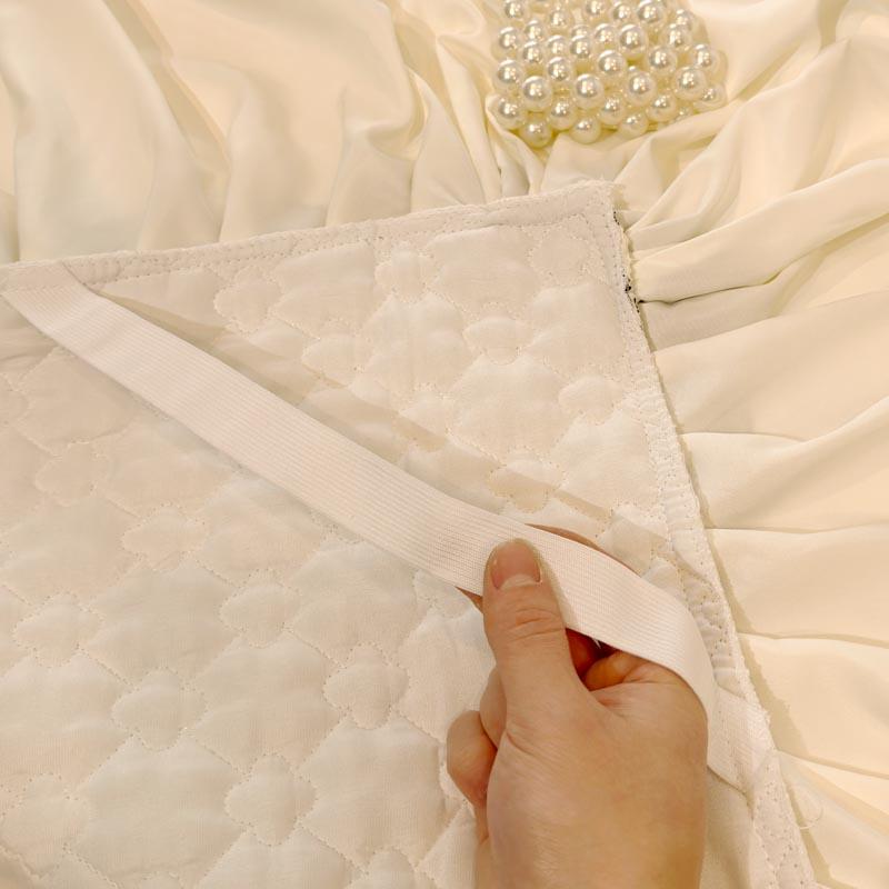 Кружевной стиль Подзор для кровати Стеганое покрывало для кровати размера Queen/King Size Однотонный защитный чехол для матраса Falda de Cama (Нет наволочки)