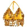 Sequins Dance Bra Belt High Waist Hip Scarf Fashion Belly Dance Skirt  Performance Top
