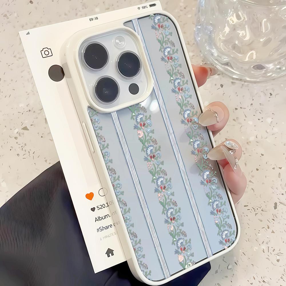 Чехол для телефона с цветочным узором для iPhone 17 13 16 Pro 15 11 12 14 Pro Max 7 8 Plus Air 16e XR SE Ударопрочный чехол