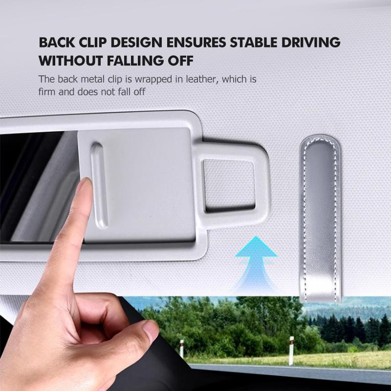 For Volkswagen VW Leather Car Visor Glasses Hanger Eyeglasses Storage Holder Golf Polo 4 5 6 Passat B5 B6 B7 CC Jetta Tiguan zr6