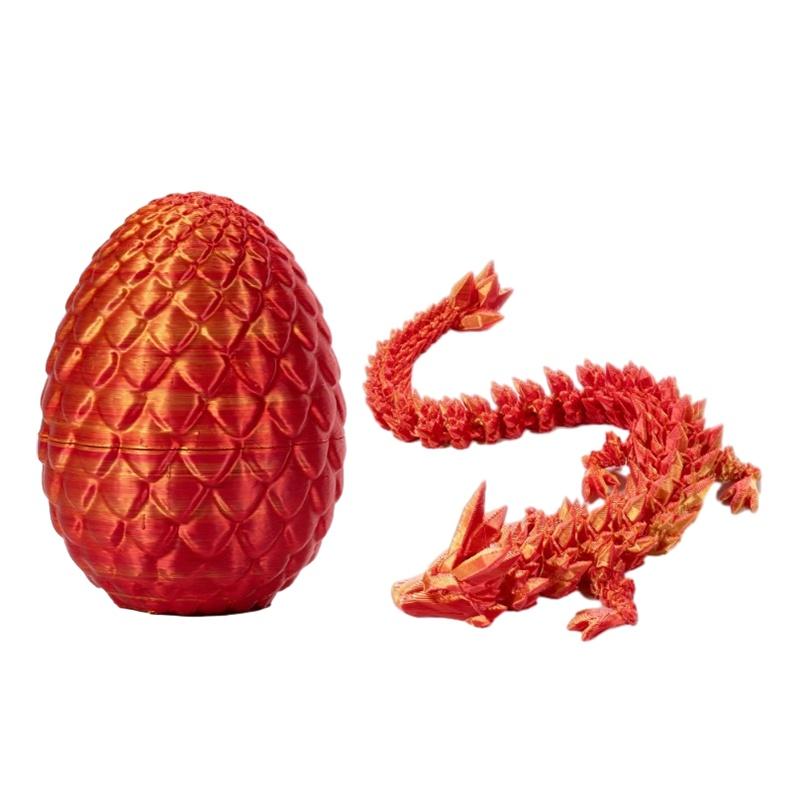 Mesmerizing Gem Dragon Statue Silk Purple-gold Gold Dragon Egg Set Pla Material Collectible