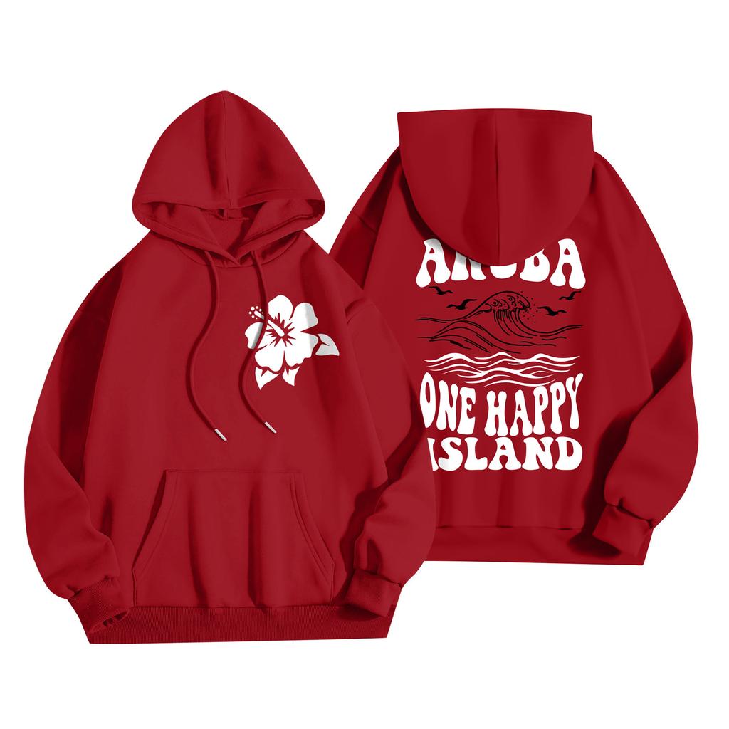 Толстовки для девочек-подростков с длинным рукавом и принтом букв, повседневные графические толстовки с капюшоном, пуловер с завязками, симпатичная толстовка большого размера