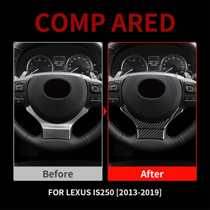 Для Lexus IS250 IS300 IS350 2013 2014 2015 2016 2017 2018 Настоящая мягкая карбоновая накладка-стикер на руль автомобиля