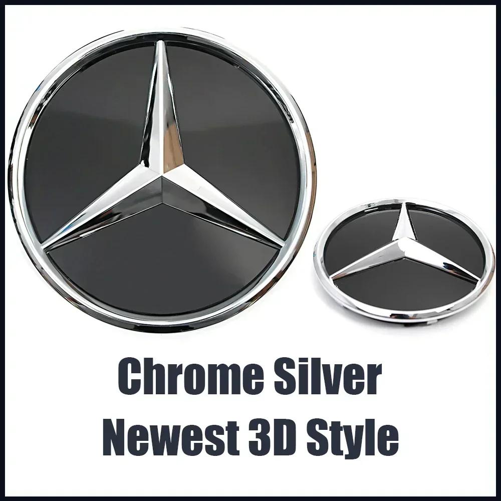 2025 Hot Car Sticker Silver And Black OE Style For Mercedes Benz C-Class W204 2008-2014 C180 C200 C230 C250 C280 C300 C350 Fron