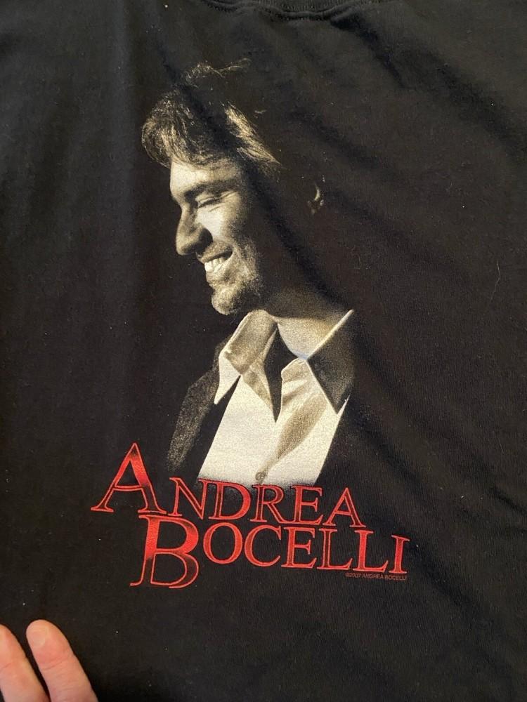 NEW Andrea Bocelli Black Cotton Shirt Full size S5XL CS177 Unisex T-Shirt