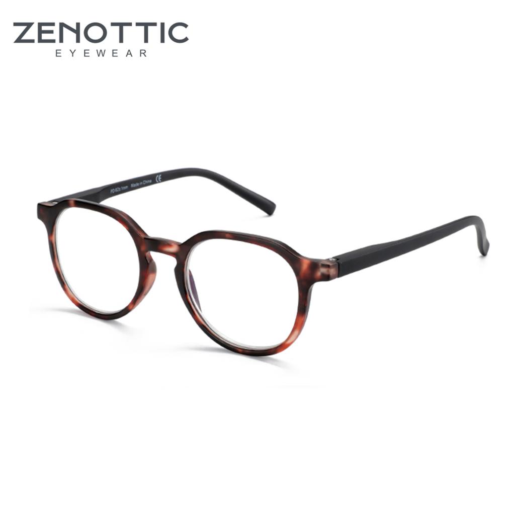 ZENOTTIC Модные круглые очки по рецепту для мужчин, круглые очки для близорукости, женские очки для дальнозоркости/прогрессивные оптические очки