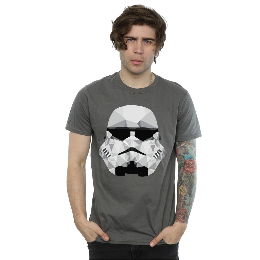 Star Wars Mens Stormtrooper Geometric Helmet T-Shirt