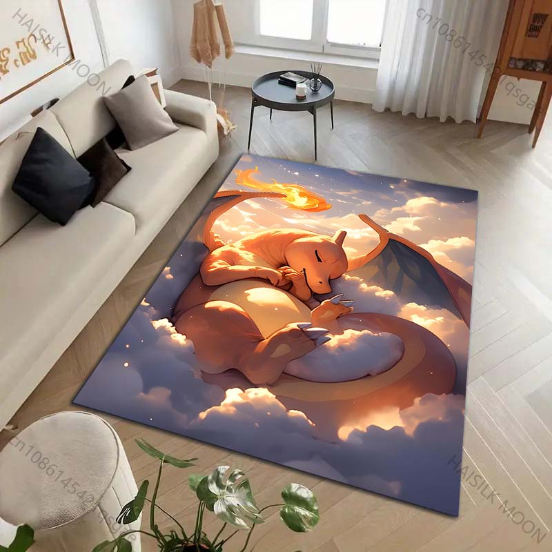 1PC Pocket Monsters Charizard Carpet for Living Room Bedroom Kid's Room Home Decor Area Rug Sofa Cloakroom Play Mat for Gifts