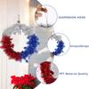 Home Wreath DIY Decorative Pendants for Independence Day Parties In The United States Red White Blue Star Door Hanging