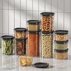 Контейнеры для хранения специй Yousheng в герметичной банке с разделительными отделениями, штабелируемая конструкция, удобный доступ, раздвижная крышка, коробка для хранения специй и закусок.