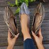 Women Flats Fashion Shallow Loafers Zebra-stripe Pointed Toe Flat Shoes for Women Designer Casual Walking Shoes Zapatos De Mujer