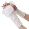 Twist Fingerless Gloves Thick Women Gloves Twist Long Knitted Gloves  Women Girls