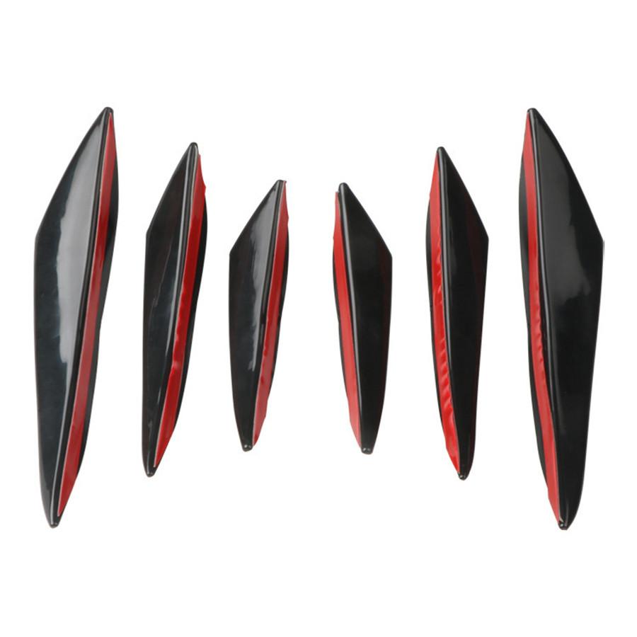 New 6 Pcs Motorcycle Front Fairing Aerodynamic Winglet Side Spoiler Decorative Set