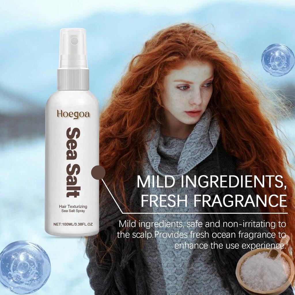 Hoegoa Sea Salt Dry Hair Spray Hair Leave-In Styling Dry Hair Spray Hairspray Refreshing Degreasing Oil Control Lazy Fluffy Smoothing Spray