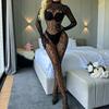 Sexy Lingerie Bodysuit Women Woman Long Sleeves Women's Lace One-piece Fishnet Stockings Porn Underwear Net Clothes Erotic Mesh