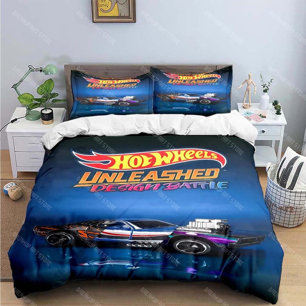 3D Мода Мультяшный Горячий Принт W-Колеса Комплекты Постельного Белья Постельные Принадлежности Комплект Пододеяльник Комплект Одеяла Комплект Постельного Белья Роскошный Подарок