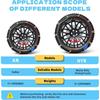 Snow Chains for Car Tires, Portable Reusable Universal Emergency Tire Traction Chain for Passenger Car, Auto Fixing 1 Min Quick