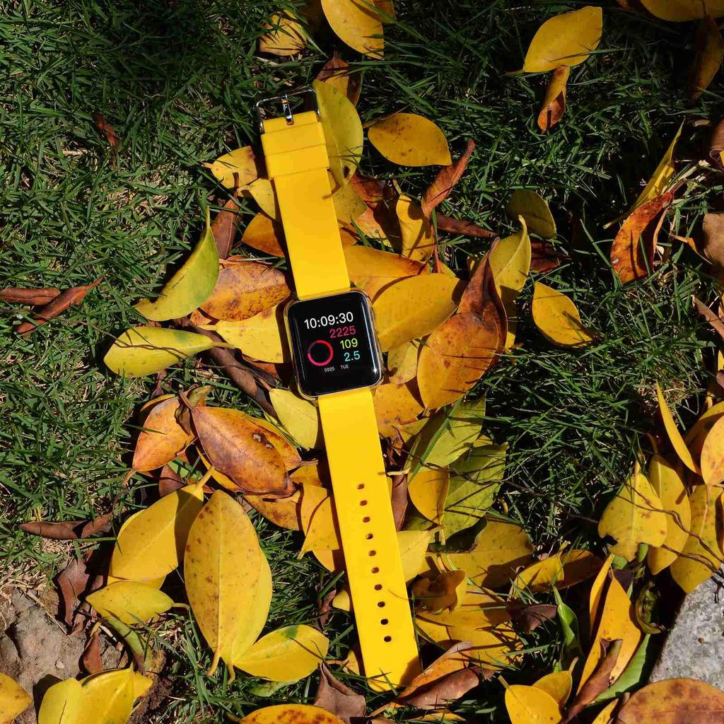 Резиновый ремешок силиконовый 20 мм водонепроницаемый сменный ремешок для часов быстросъемный резиновый ремешок для часов пряжка [WOCCI] желтый/черный