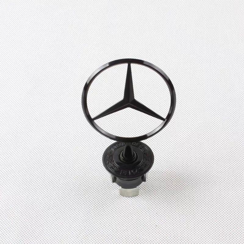 2025 Hot For Benz 1pcs 44mm 3D Metal Blue Chrome Star Bonnet Hood Logo Emblem Badge for Mercedes Benz W202 W203 W204 W208 W210 W