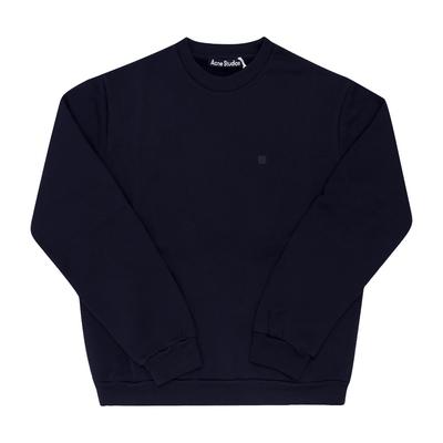 Acne Studio Ci0187 Темно-синий 885 Патч с логотипом Face Public Свитшот