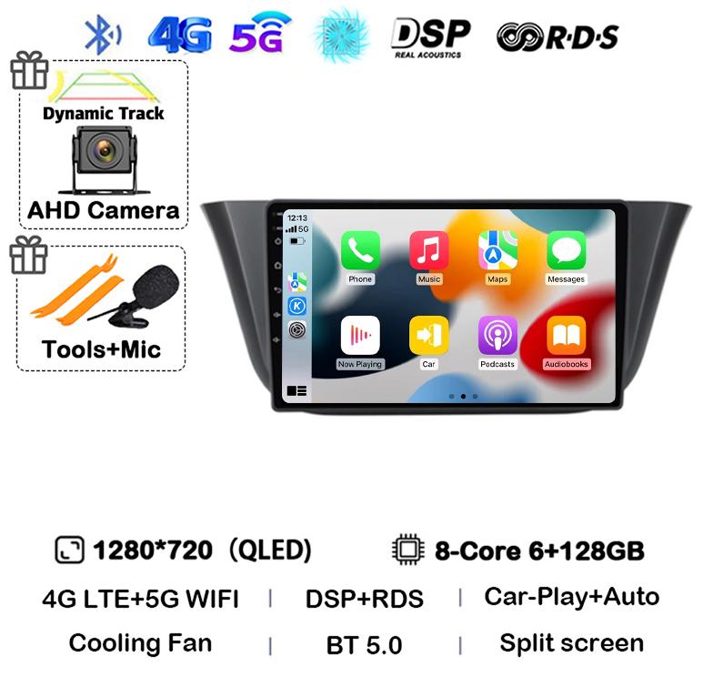 Android 14 Carplay Auto Car Radio For Iveco Daily 2013-2021 Navigation GPS Autoradio Video Multimedia Player WIFI+4G LTE Stereo