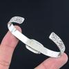 925 Sterling Silver Radiant Natural Scolecite Art Deco Daughter Bangle Jewelry