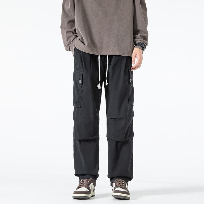 Новый комбинезон прямые свободные мужские брюки высококлассные мужские брюки-парашюты широкого кроя модные брюки мужские повседневные брюки мужская одежда