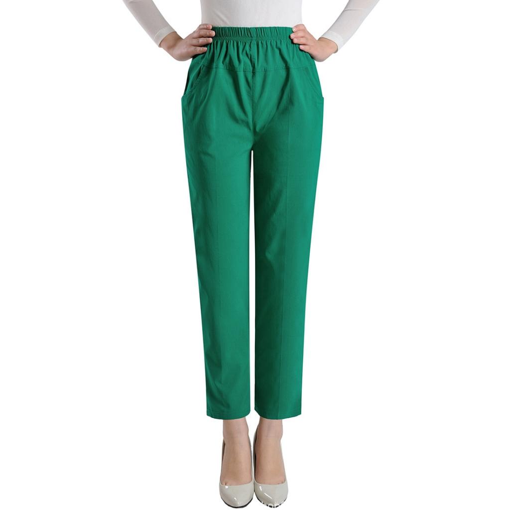 Плюс Размер Высокой Талией Длинные Брюки Женщин Прямые Брюки Белье Pantalon Работа Офис Дамы
