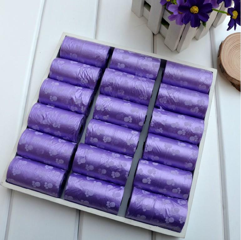 Pet Footprint Poop Bags - 20/roll Dog Waste Collection Bags