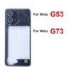 Middle Housing Frame For Motorola Moto G53 G73 Middle Frame Without Lens Frame No Side Button Cover Bezel Panel Flex Cable Parts