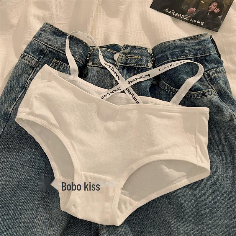 French Sports Sexy Mid-Waist Cotton Underwear for Women