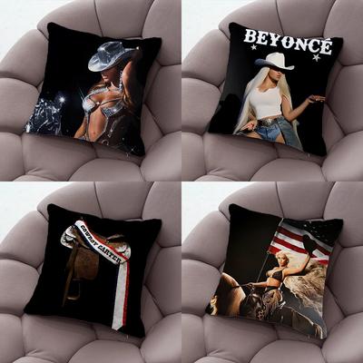 Певица Бейонсе Cowboy Carter Наволочка Наволочка Подушка для гостиной Чехол для подушки Подходит для украшения дома, спальни