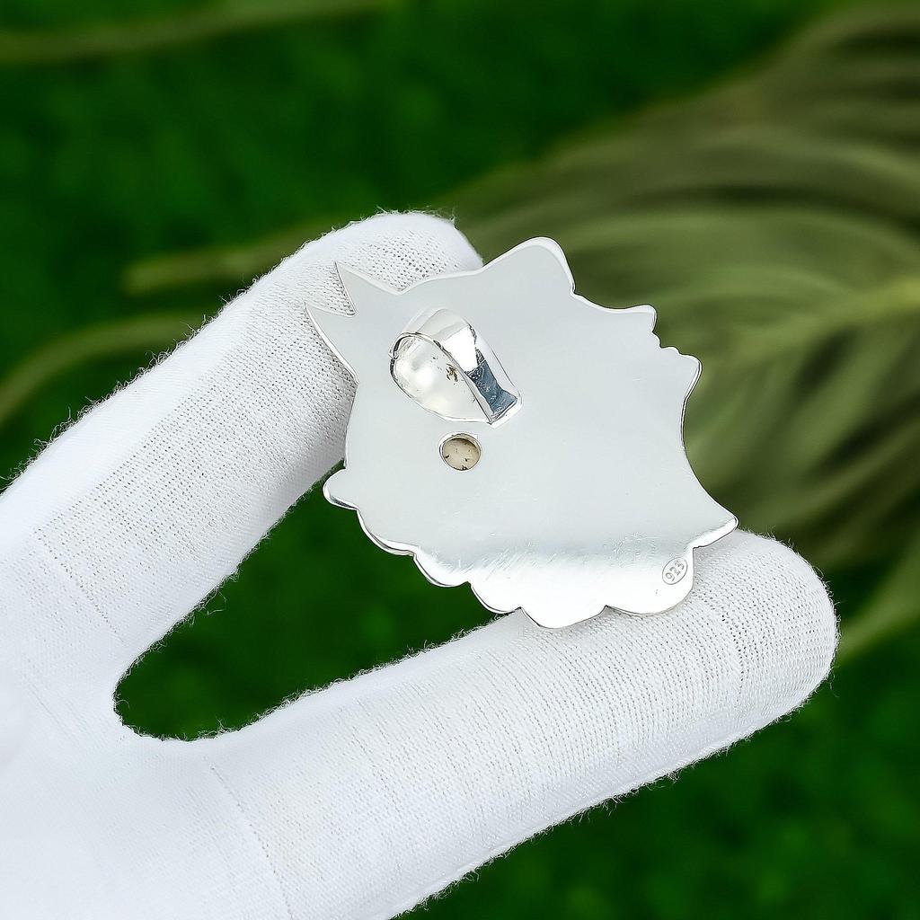 Натуральный камень сколецит индийские украшения кулон из серебра 925 пробы для девочек