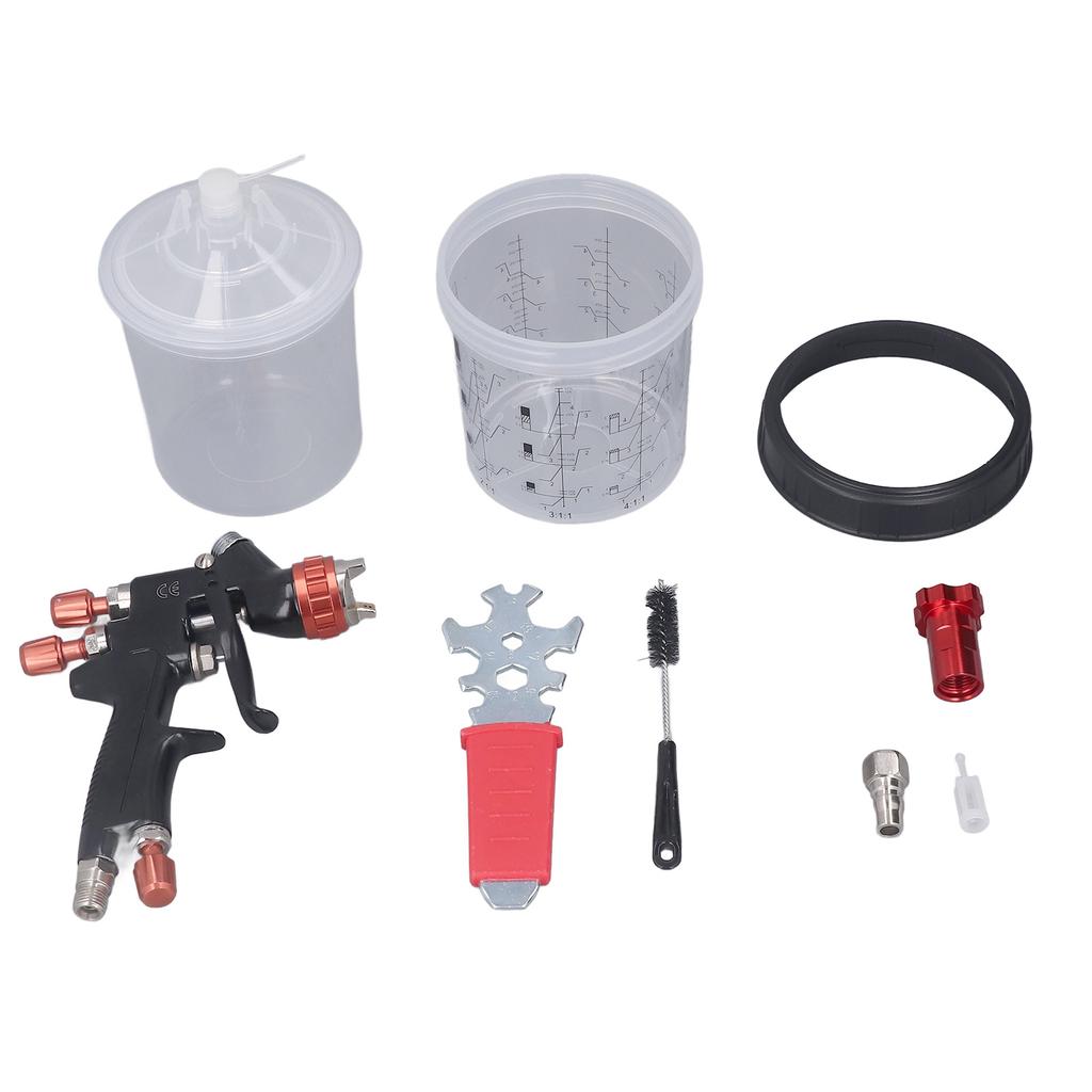 Пистолет-распылитель с корпусом из алюминиевого сплава, головка из нержавеющей стали, регулируемая амплитуда, профессиональный автомобильный воздушный распылитель
