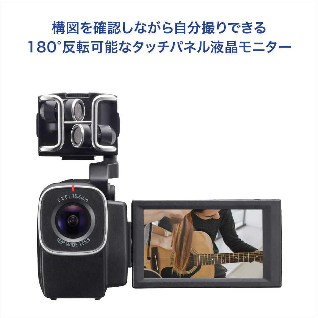 Zoom HD Video & 4-Track Audio Recorder Black Q8